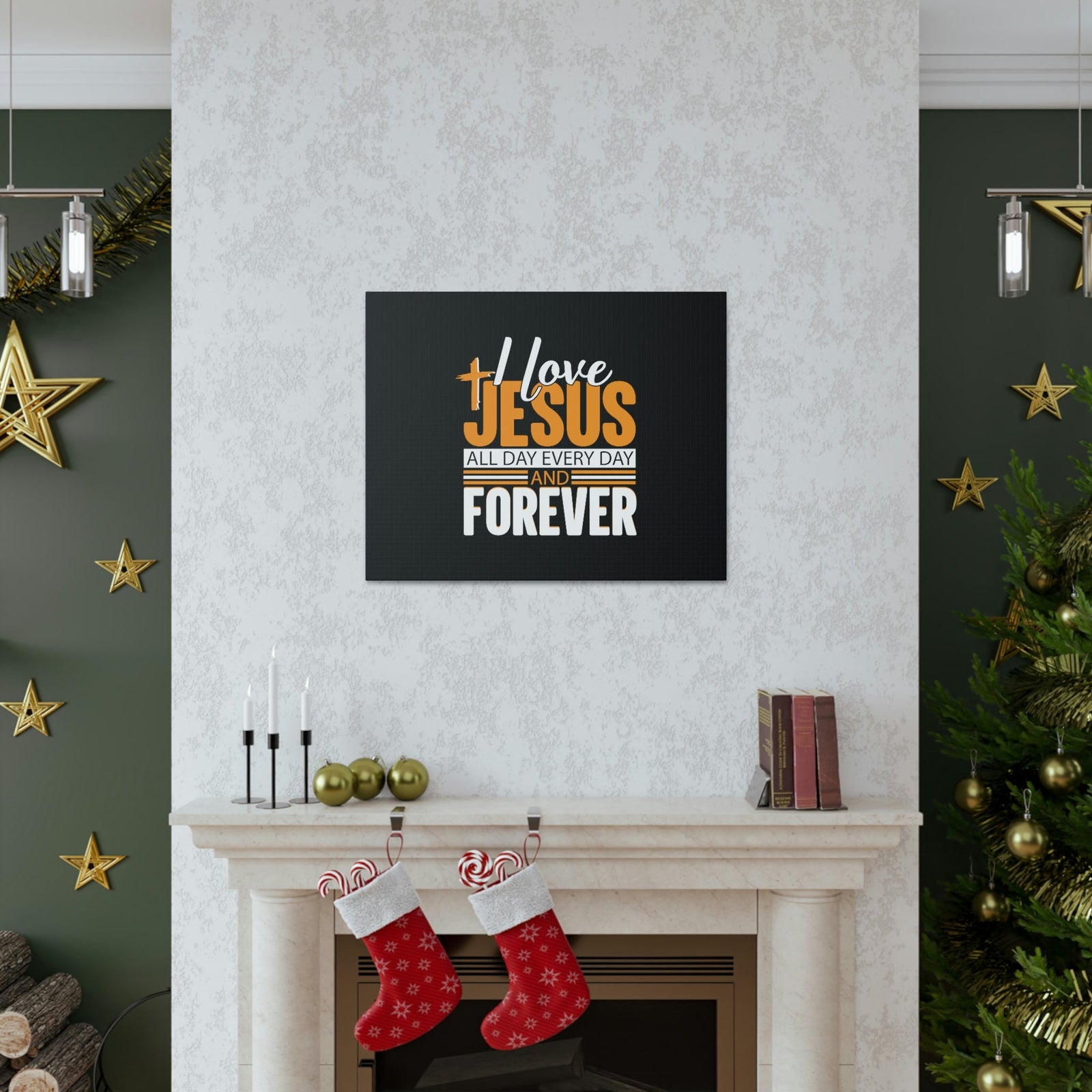 Scripture Walls I Love Jesus All Day Everyday Galatians 2:20 Christian Wall Art Bible Verse Print Ready to Hang Unframed-Express Your Love Gifts