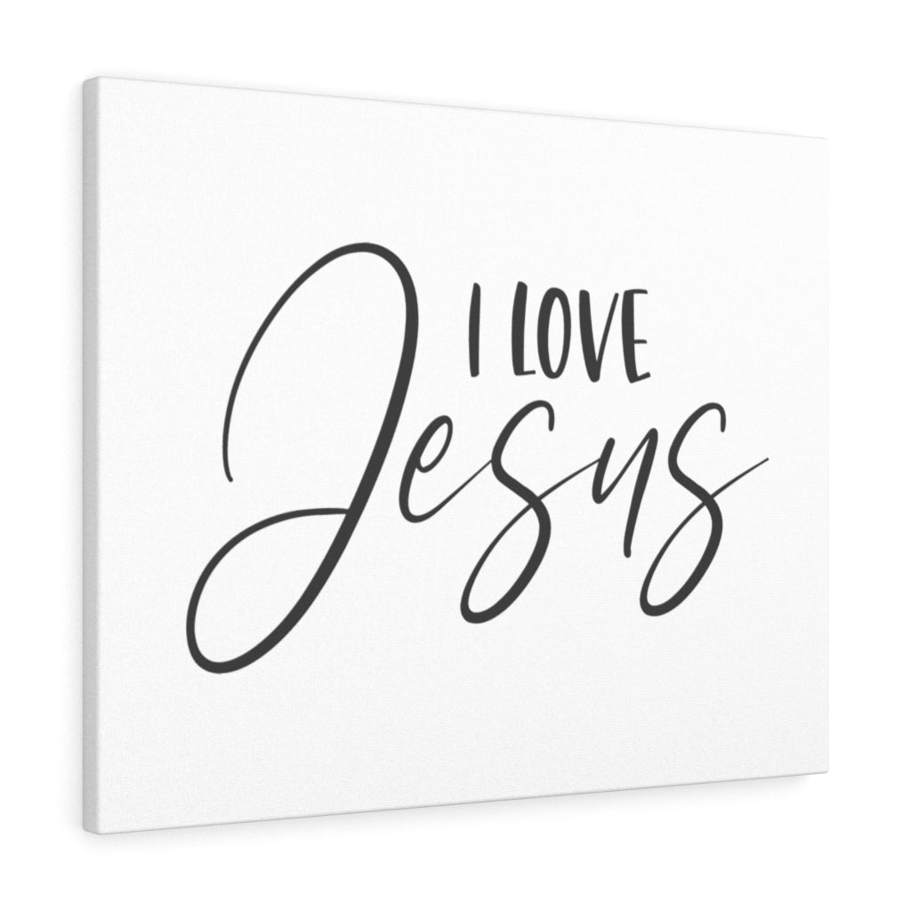 Scripture Walls I Love Jesus Bible Verse Canvas Christian Wall Art Ready to Hang Unframed-Express Your Love Gifts