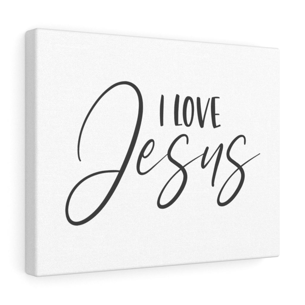 Scripture Walls I Love Jesus Bible Verse Canvas Christian Wall Art Ready to Hang Unframed-Express Your Love Gifts