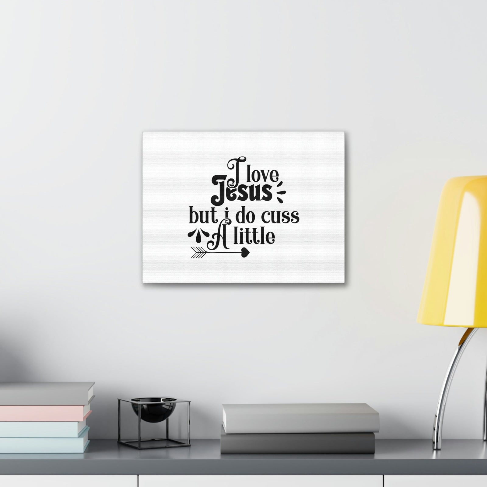 Scripture Walls I Love Jesus But I Do Cuss A Little Romans 3:23 Christian Wall Art Bible Verse Print Ready to Hang Unframed-Express Your Love Gifts