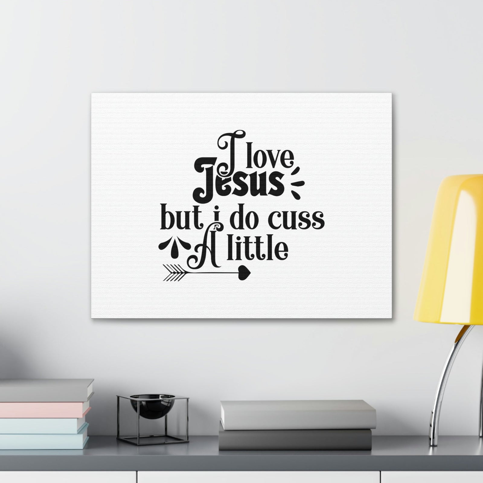 Scripture Walls I Love Jesus But I Do Cuss A Little Romans 3:23 Christian Wall Art Bible Verse Print Ready to Hang Unframed-Express Your Love Gifts