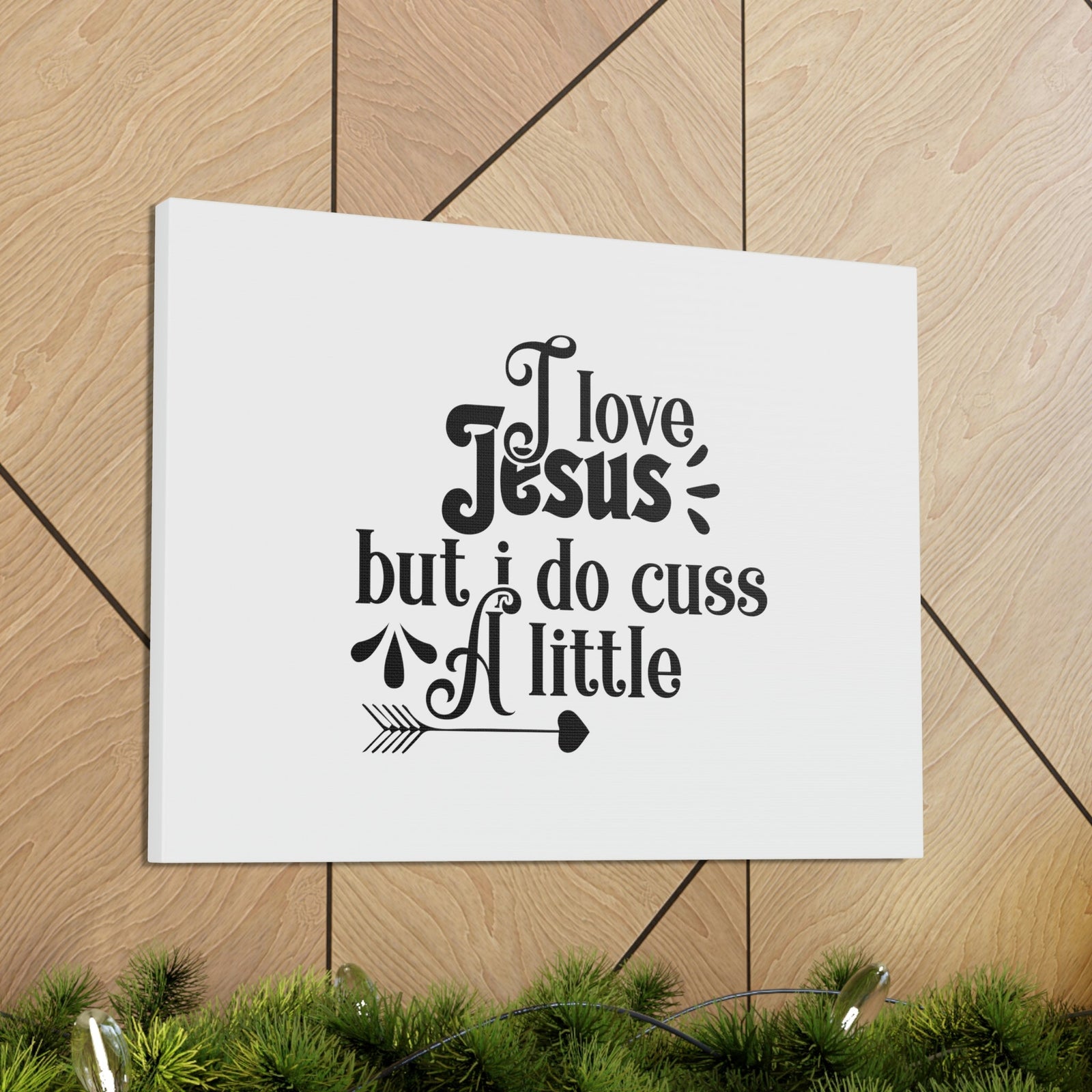 Scripture Walls I Love Jesus But I Do Cuss A Little Romans 3:23 Christian Wall Art Bible Verse Print Ready to Hang Unframed-Express Your Love Gifts