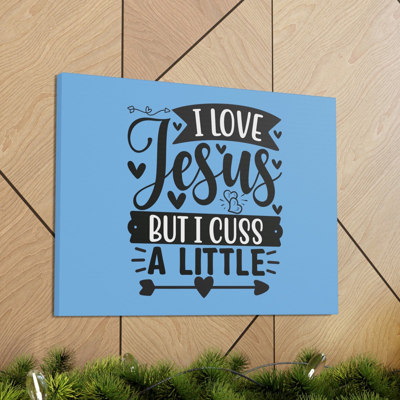 Scripture Walls I Love Jesus John 14:23 Arrow Heart Christian Wall Art Bible Verse Print Ready to Hang Unframed-Express Your Love Gifts