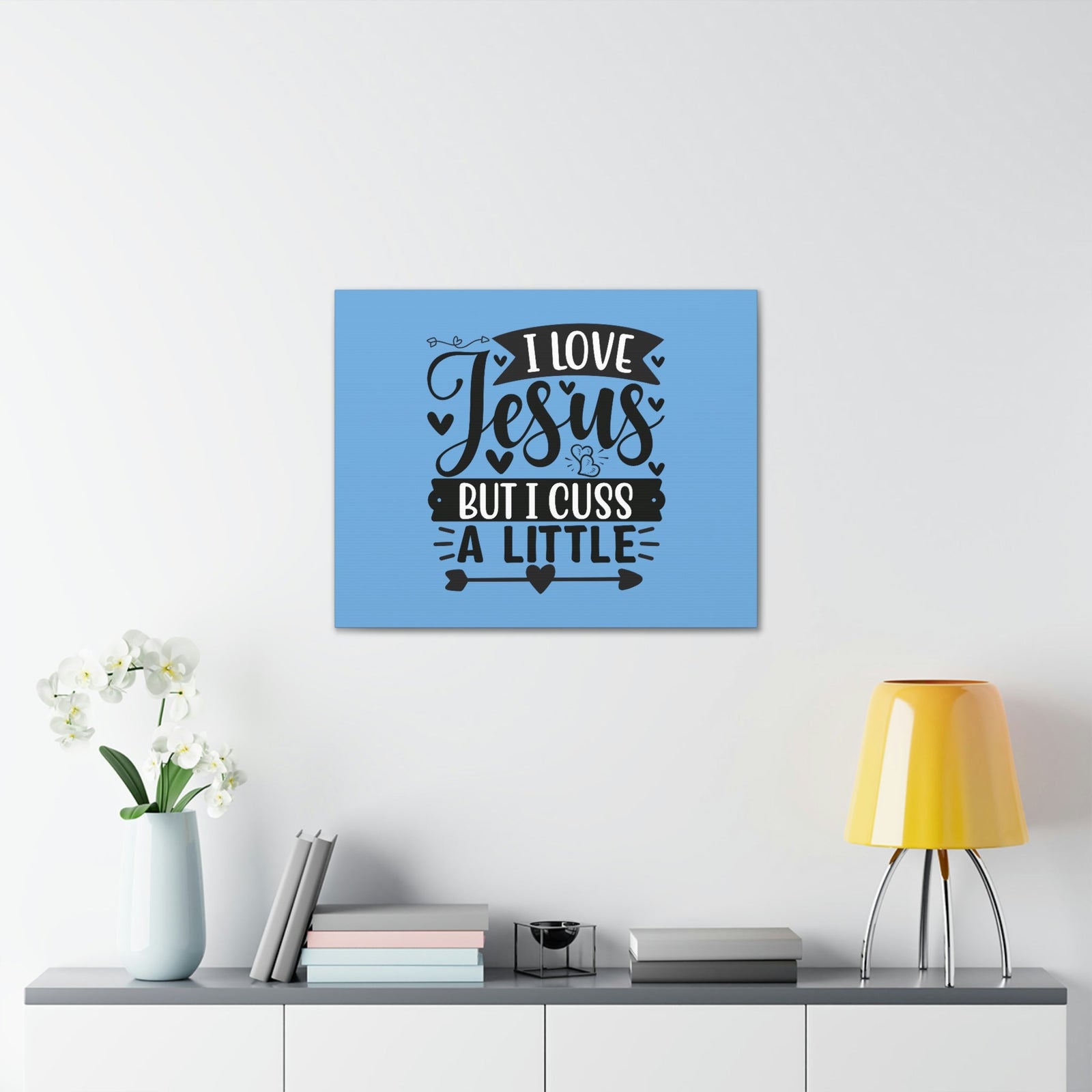 Scripture Walls I Love Jesus John 14:23 Arrow Heart Christian Wall Art Bible Verse Print Ready to Hang Unframed-Express Your Love Gifts