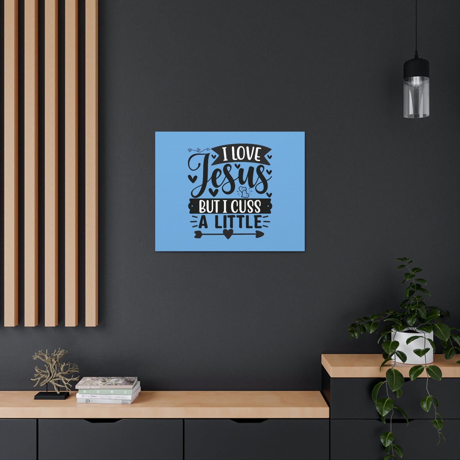 Scripture Walls I Love Jesus John 14:23 Arrow Heart Christian Wall Art Bible Verse Print Ready to Hang Unframed-Express Your Love Gifts