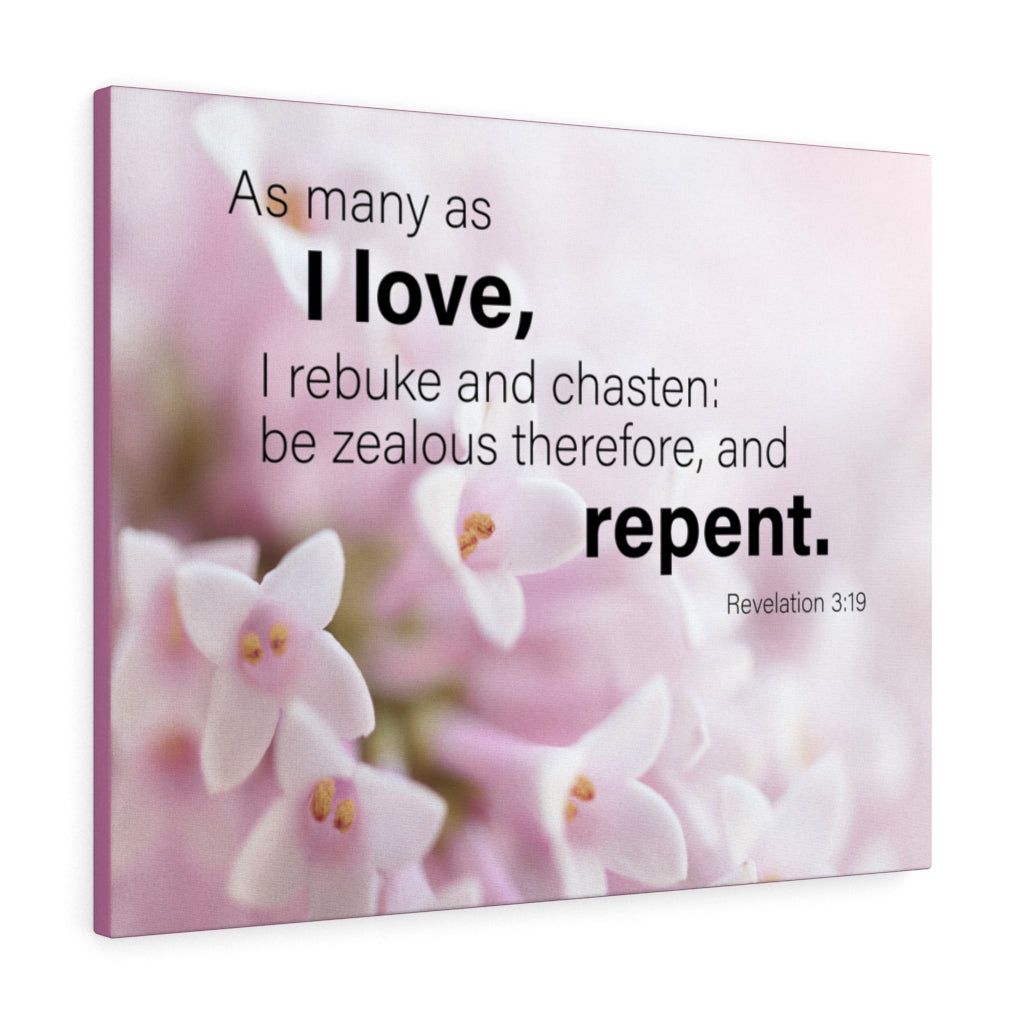 Scripture Walls I Love Repent Revelation 3:19 Wall Art Christian Home Decor Unframed-Express Your Love Gifts