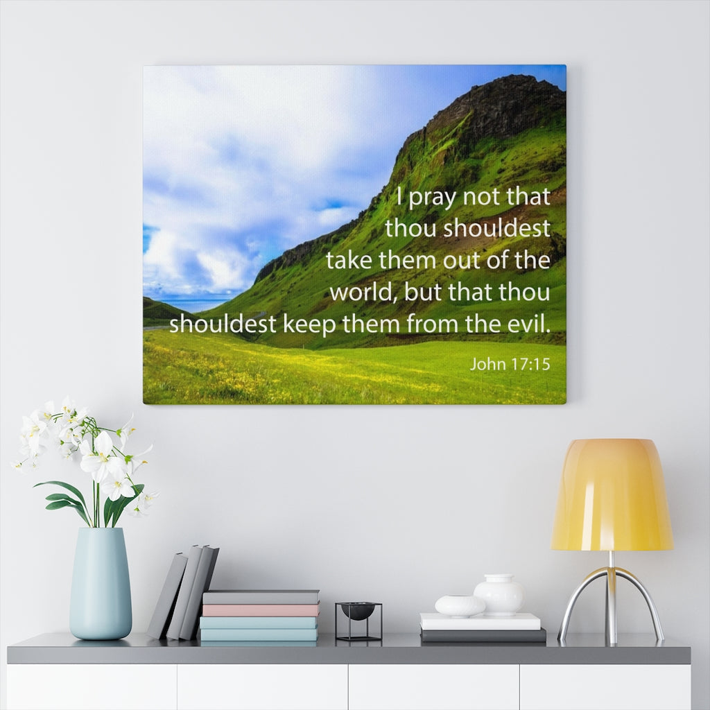 Scripture Walls I Pray Not John 17:15 Bible Verse Canvas Christian Wall Art Ready to Hang Unframed-Express Your Love Gifts