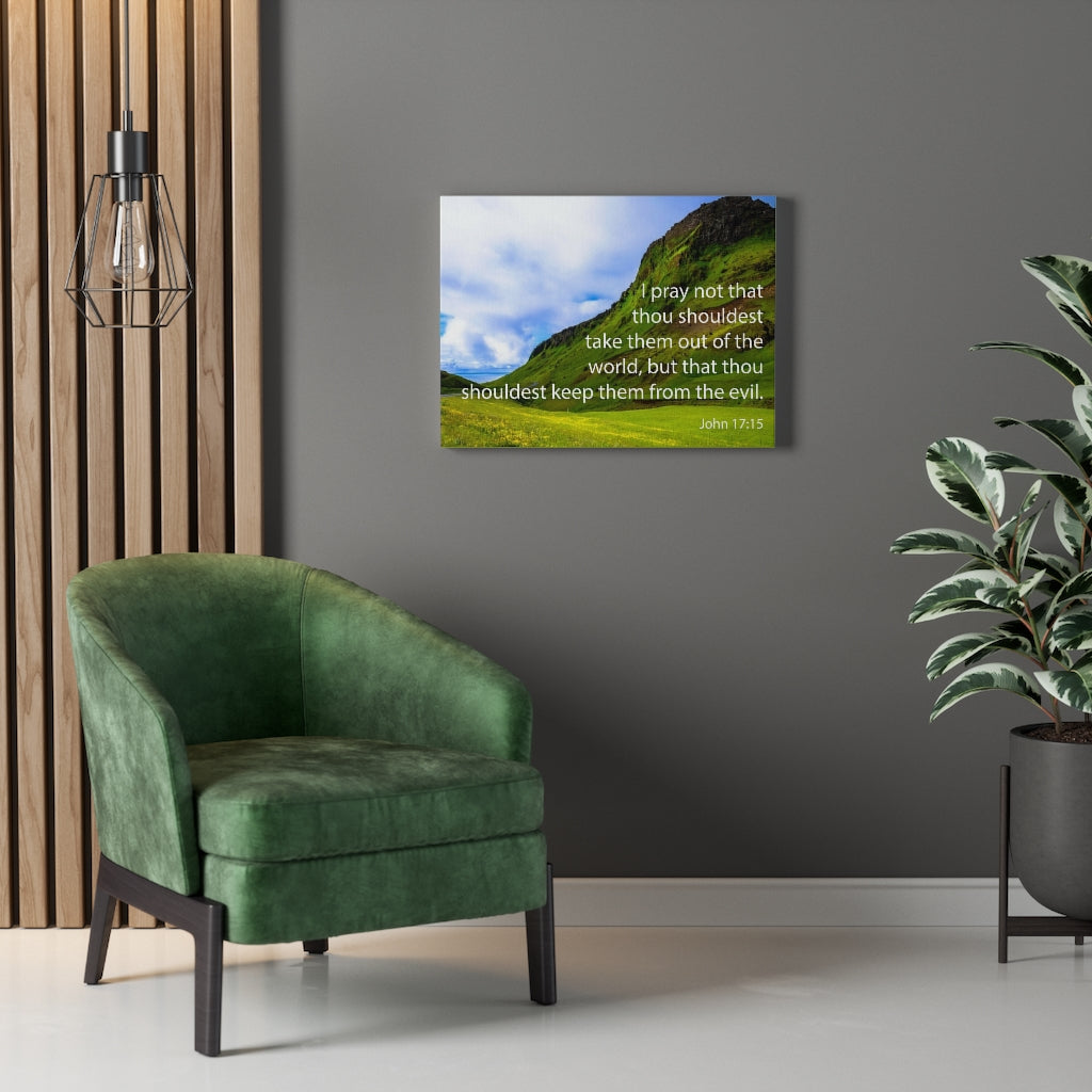 Scripture Walls I Pray Not John 17:15 Bible Verse Canvas Christian Wall Art Ready to Hang Unframed-Express Your Love Gifts