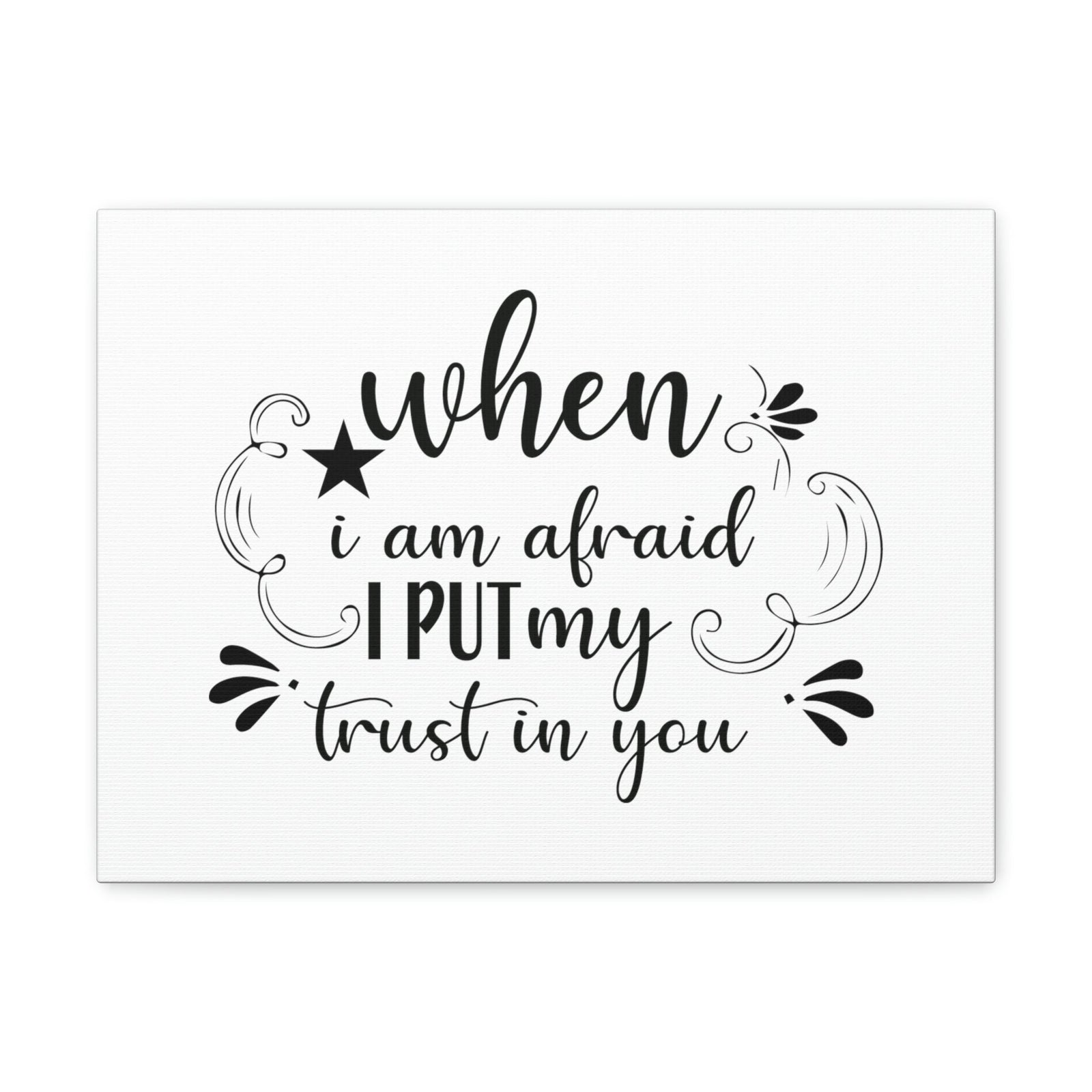 Scripture Walls I Put My Trust In You Psalm 56:4 Plain Christian Wall Art Bible Verse Print Ready to Hang Unframed-Express Your Love Gifts