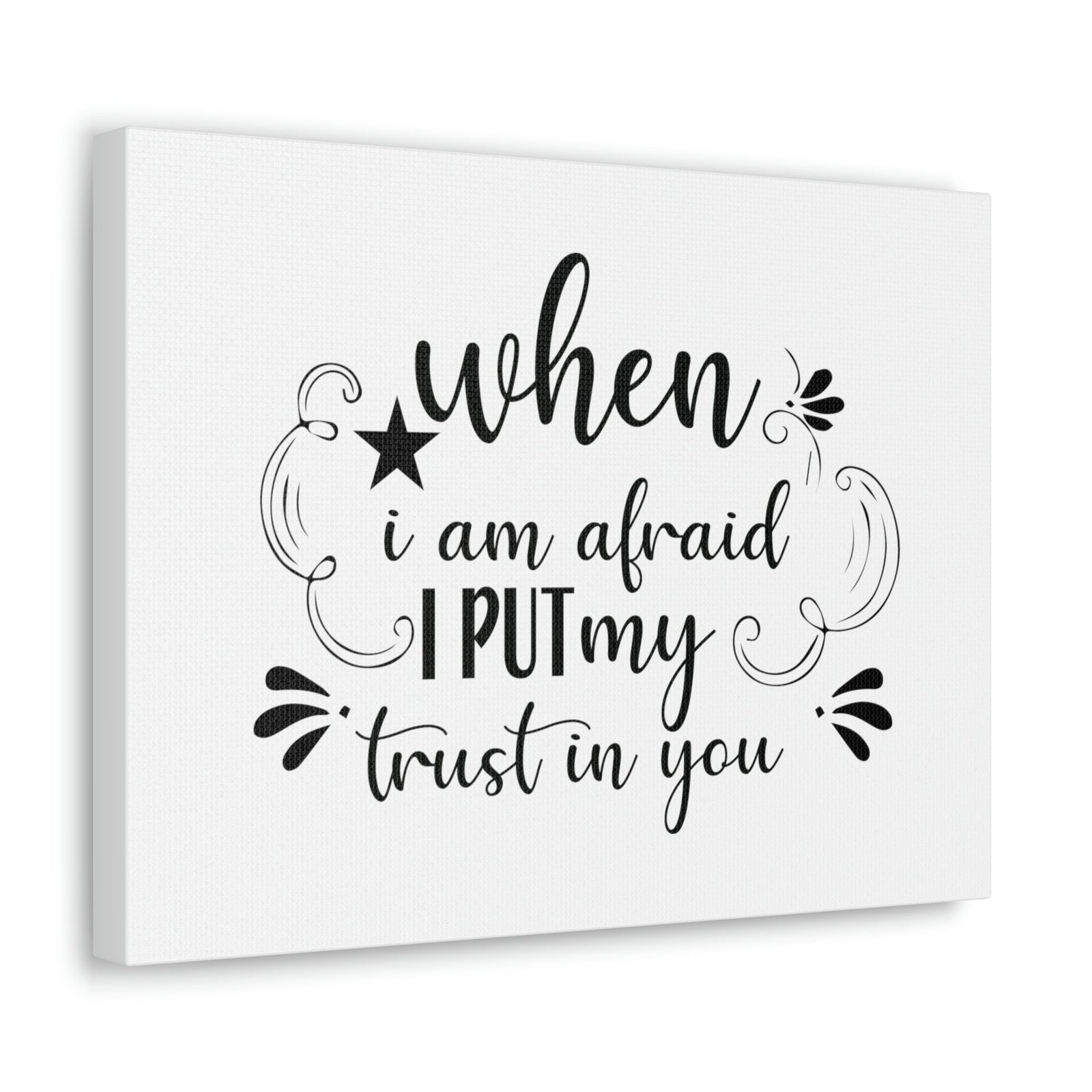 Scripture Walls I Put My Trust In You Psalm 56:4 Plain Christian Wall Art Bible Verse Print Ready to Hang Unframed-Express Your Love Gifts