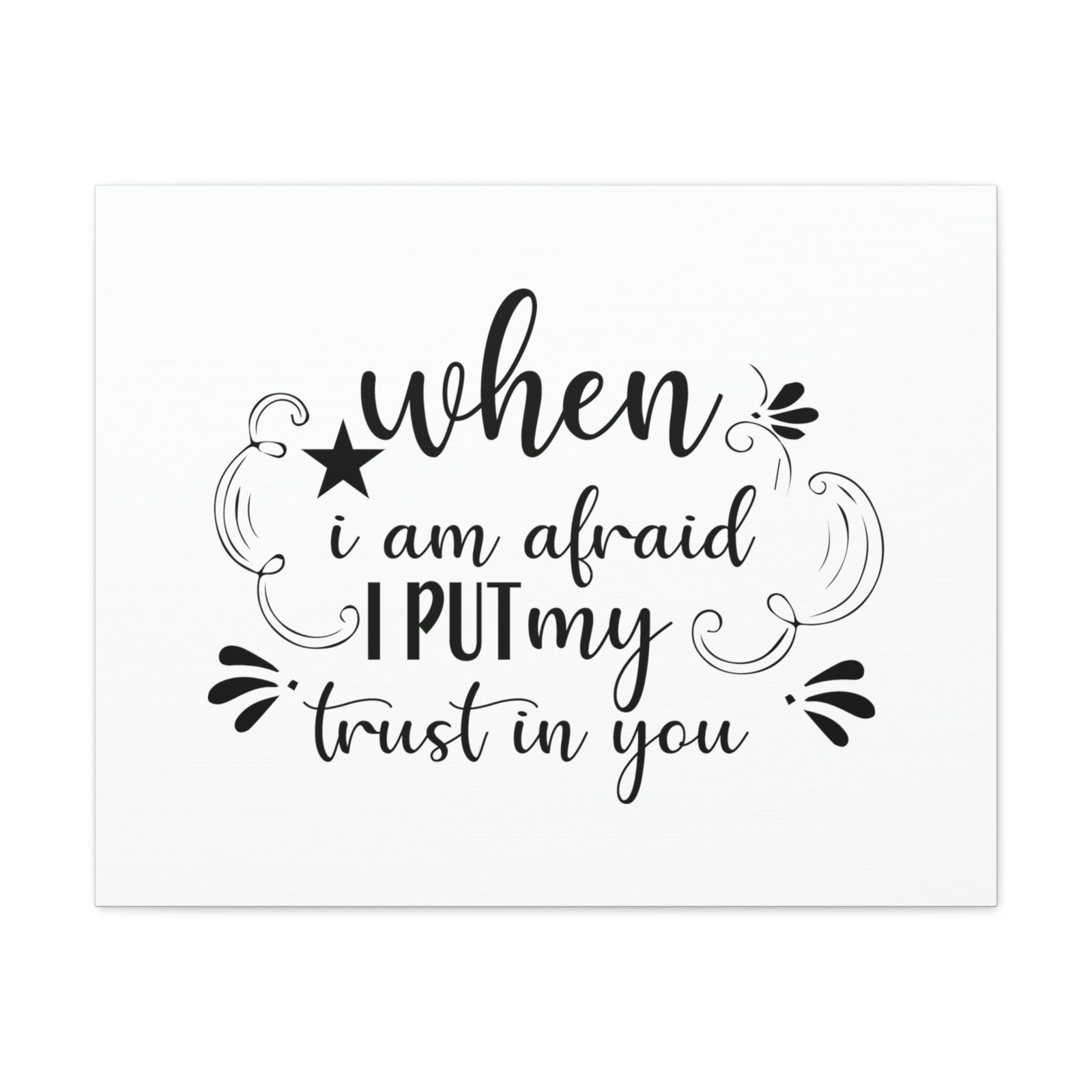 Scripture Walls I Put My Trust In You Psalm 56:4 Plain Christian Wall Art Bible Verse Print Ready to Hang Unframed-Express Your Love Gifts