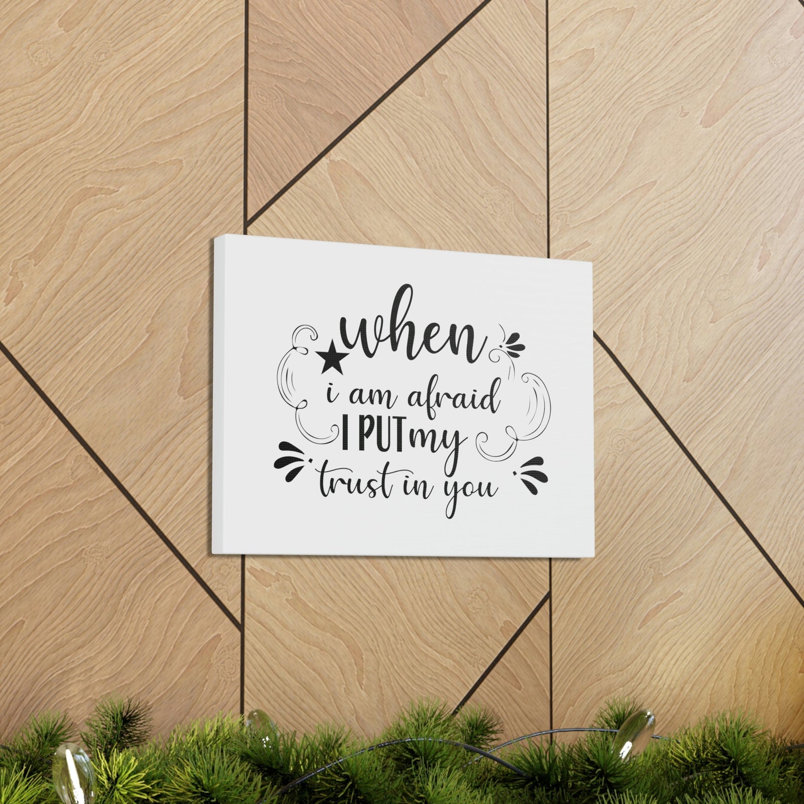 Scripture Walls I Put My Trust In You Psalm 56:4 Plain Christian Wall Art Bible Verse Print Ready to Hang Unframed-Express Your Love Gifts