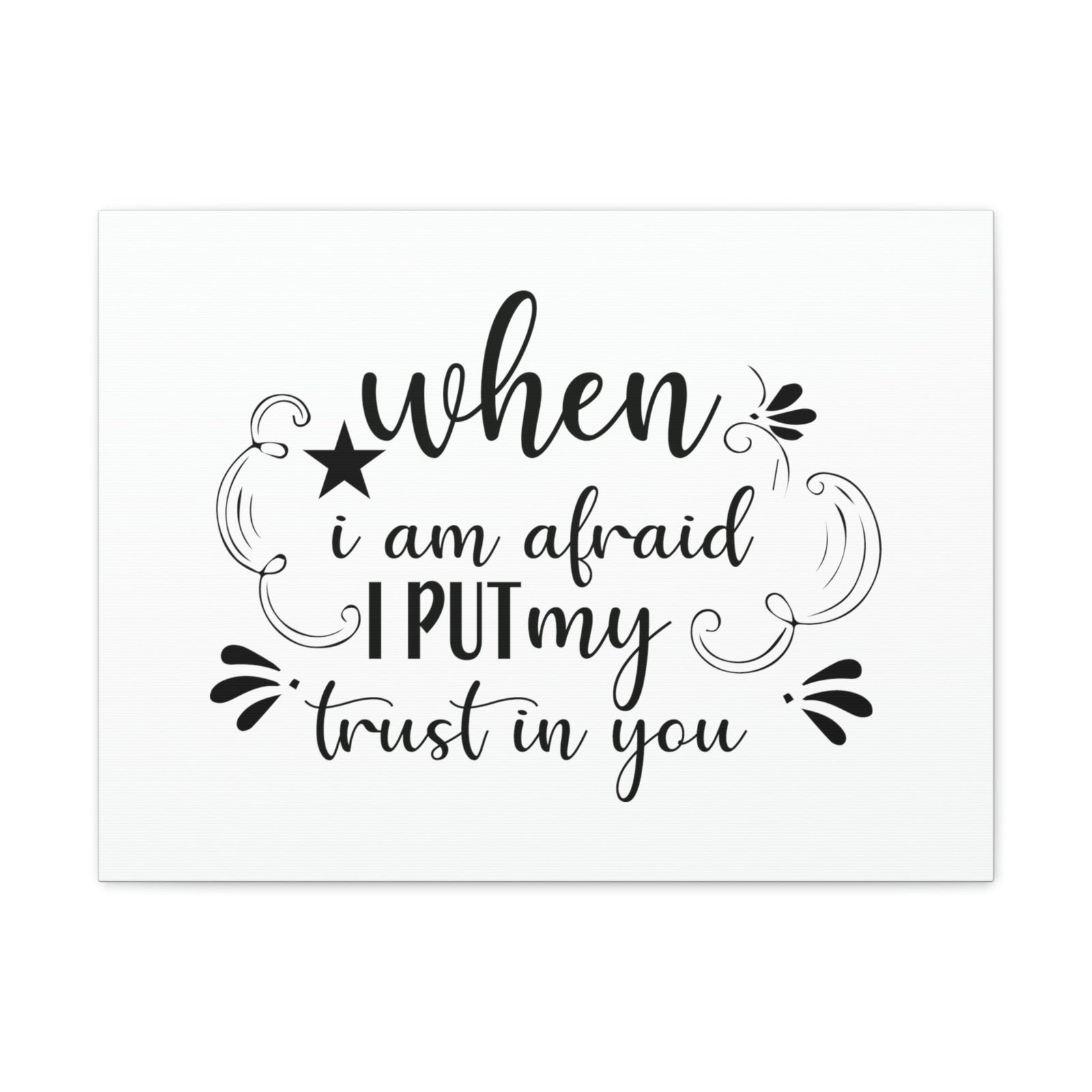 Scripture Walls I Put My Trust In You Psalm 56:4 Plain Christian Wall Art Bible Verse Print Ready to Hang Unframed-Express Your Love Gifts