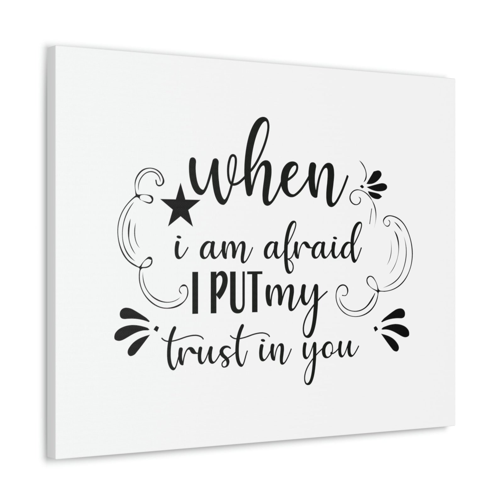 Scripture Walls I Put My Trust In You Psalm 56:4 Plain Christian Wall Art Bible Verse Print Ready to Hang Unframed-Express Your Love Gifts