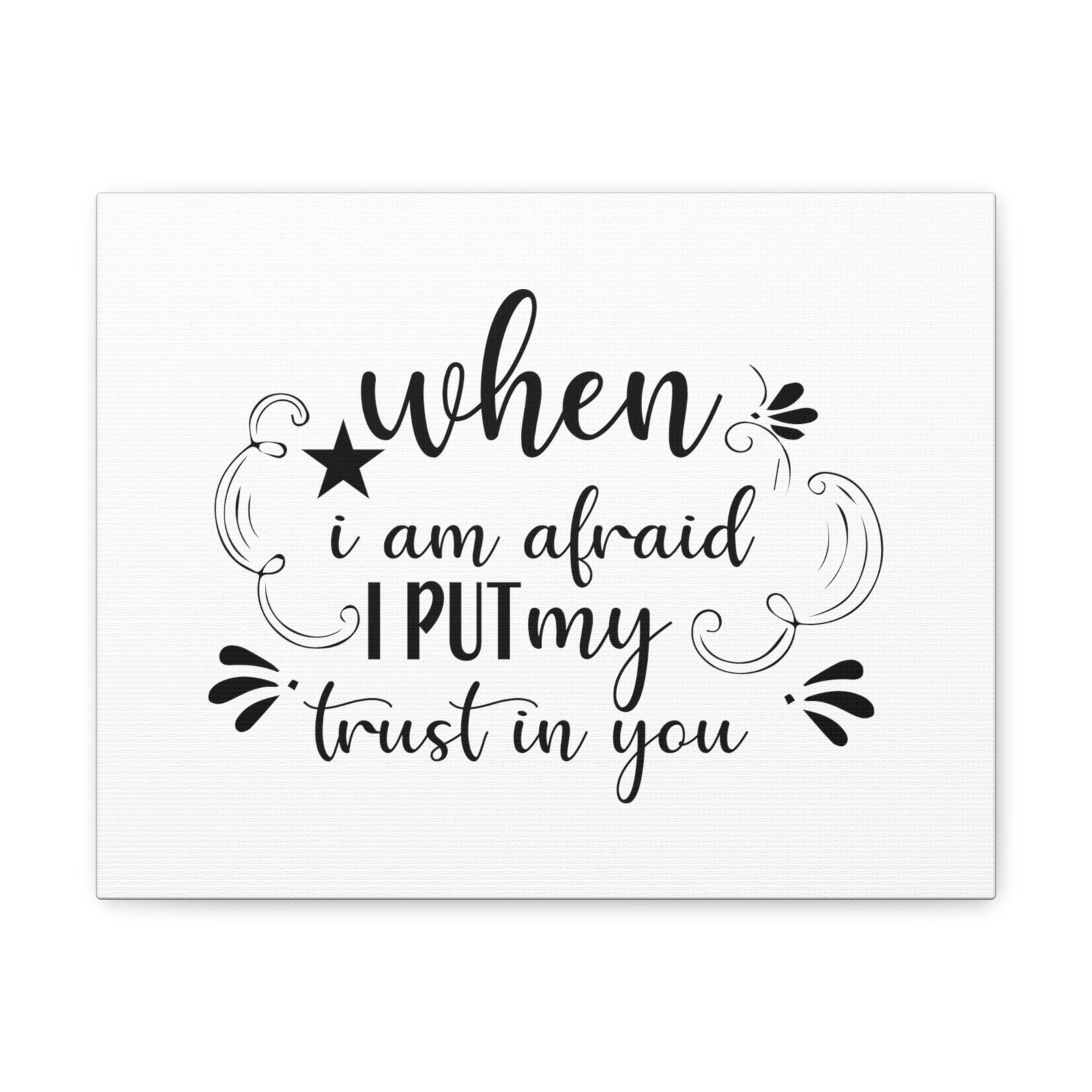 Scripture Walls I Put My Trust In You Psalm 56:4 Plain Christian Wall Art Bible Verse Print Ready to Hang Unframed-Express Your Love Gifts