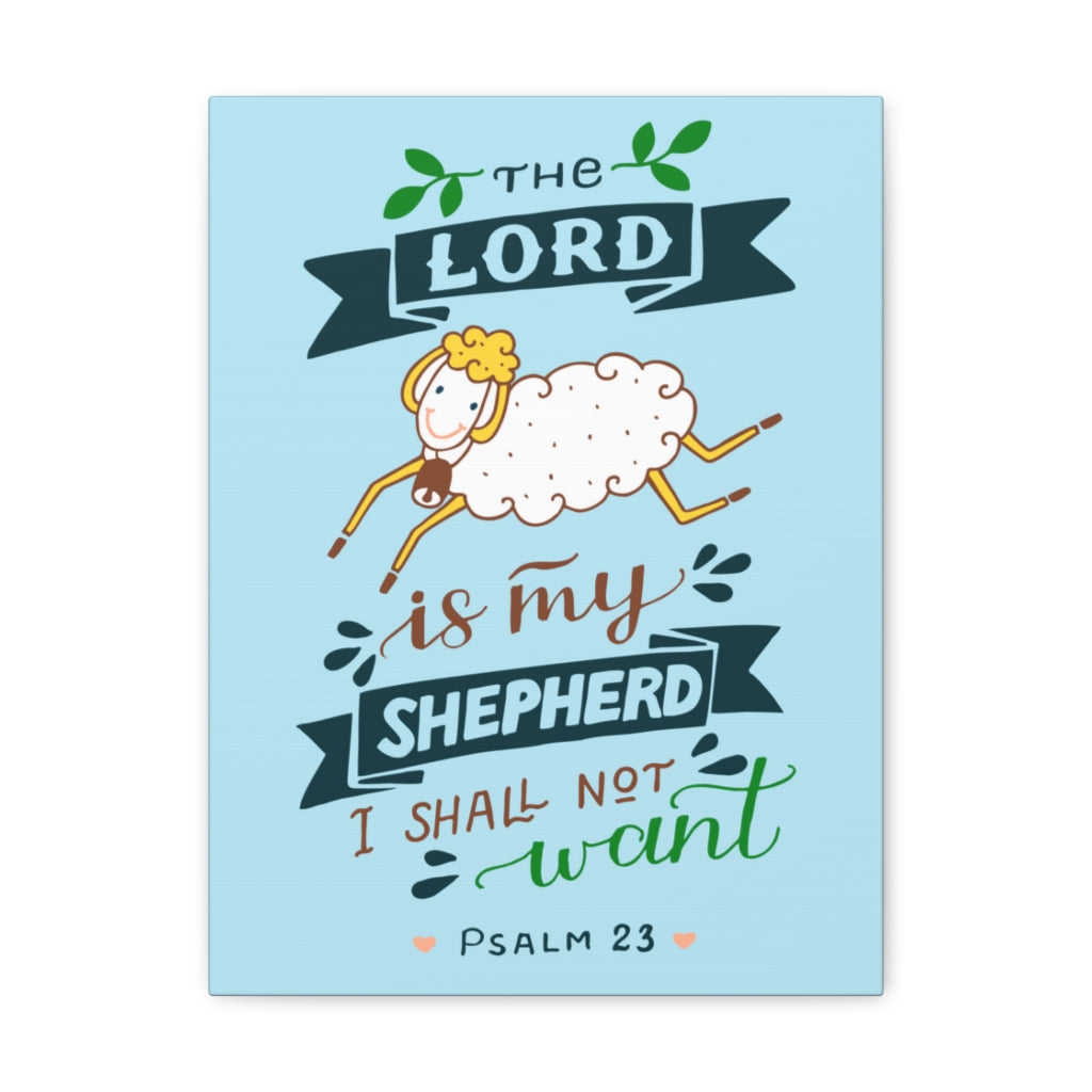 Scripture Walls I Shall Not Want Psalm 23 Christian Wall Art Bible Verse Print Ready To Hang Unframed-Express Your Love Gifts