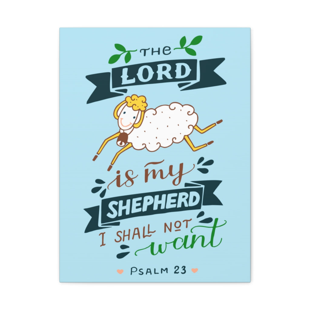 Scripture Walls I Shall Not Want Psalm 23 Christian Wall Art Bible Verse Print Ready To Hang Unframed-Express Your Love Gifts