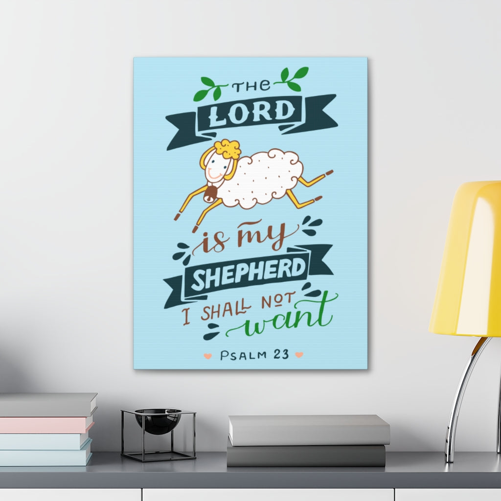 Scripture Walls I Shall Not Want Psalm 23 Christian Wall Art Bible Verse Print Ready To Hang Unframed-Express Your Love Gifts