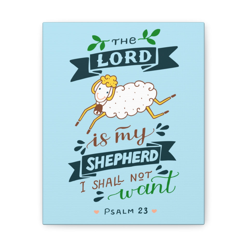 Scripture Walls I Shall Not Want Psalm 23 Christian Wall Art Bible Verse Print Ready To Hang Unframed-Express Your Love Gifts