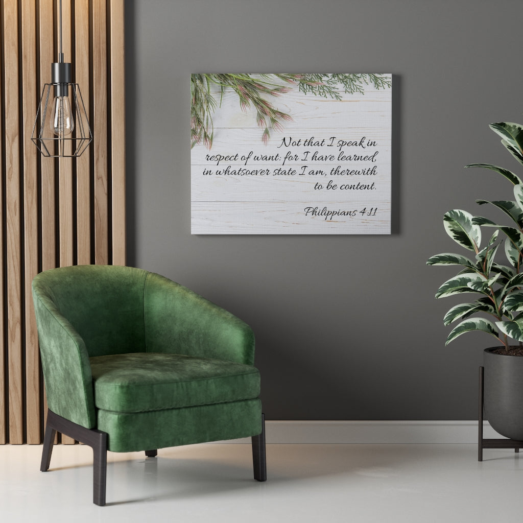 Scripture Walls I Speak in Respect Philippians 4:11 Wall Art Christian Home Decor Unframed-Express Your Love Gifts