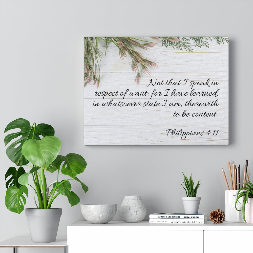 Scripture Walls I Speak in Respect Philippians 4:11 Wall Art Christian Home Decor Unframed-Express Your Love Gifts