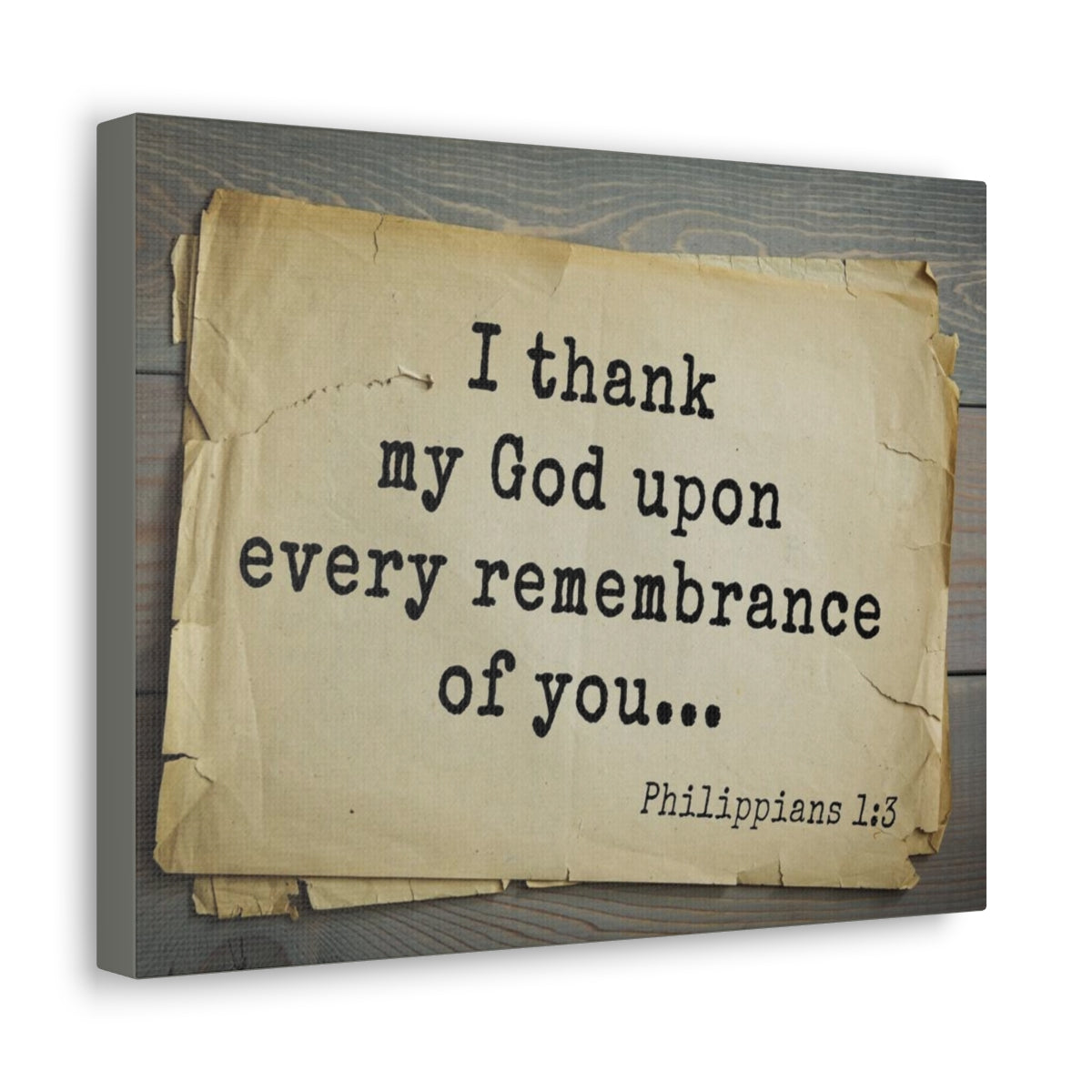 Scripture Walls I Thank My God Philippians 1:3 Bible Verse Canvas Christian Wall Art Bible Verse Print Ready To Hang Unframed-Express Your Love Gifts