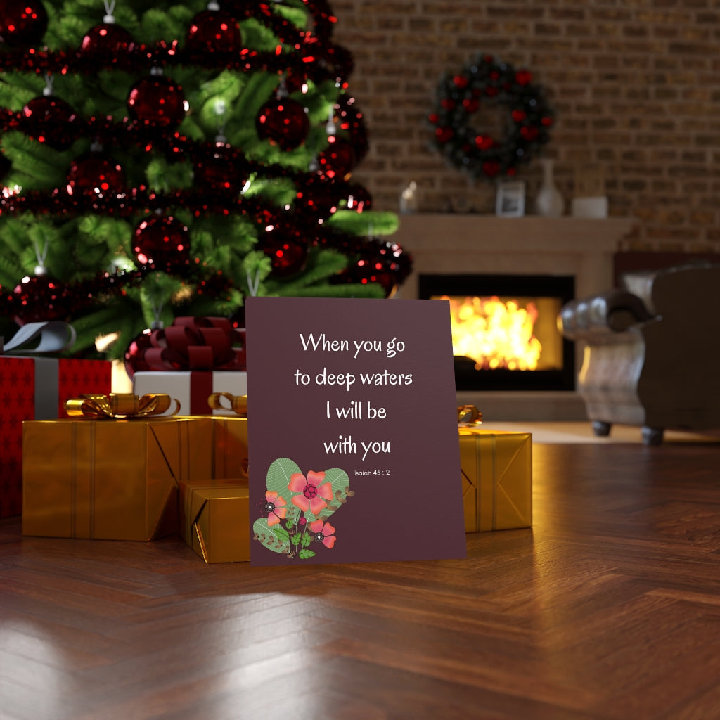 Scripture Walls I Will Be With You Flower Isaiah 43:2 Bible Verse Canvas Christian Wall Art Ready to Hang Unframed-Express Your Love Gifts