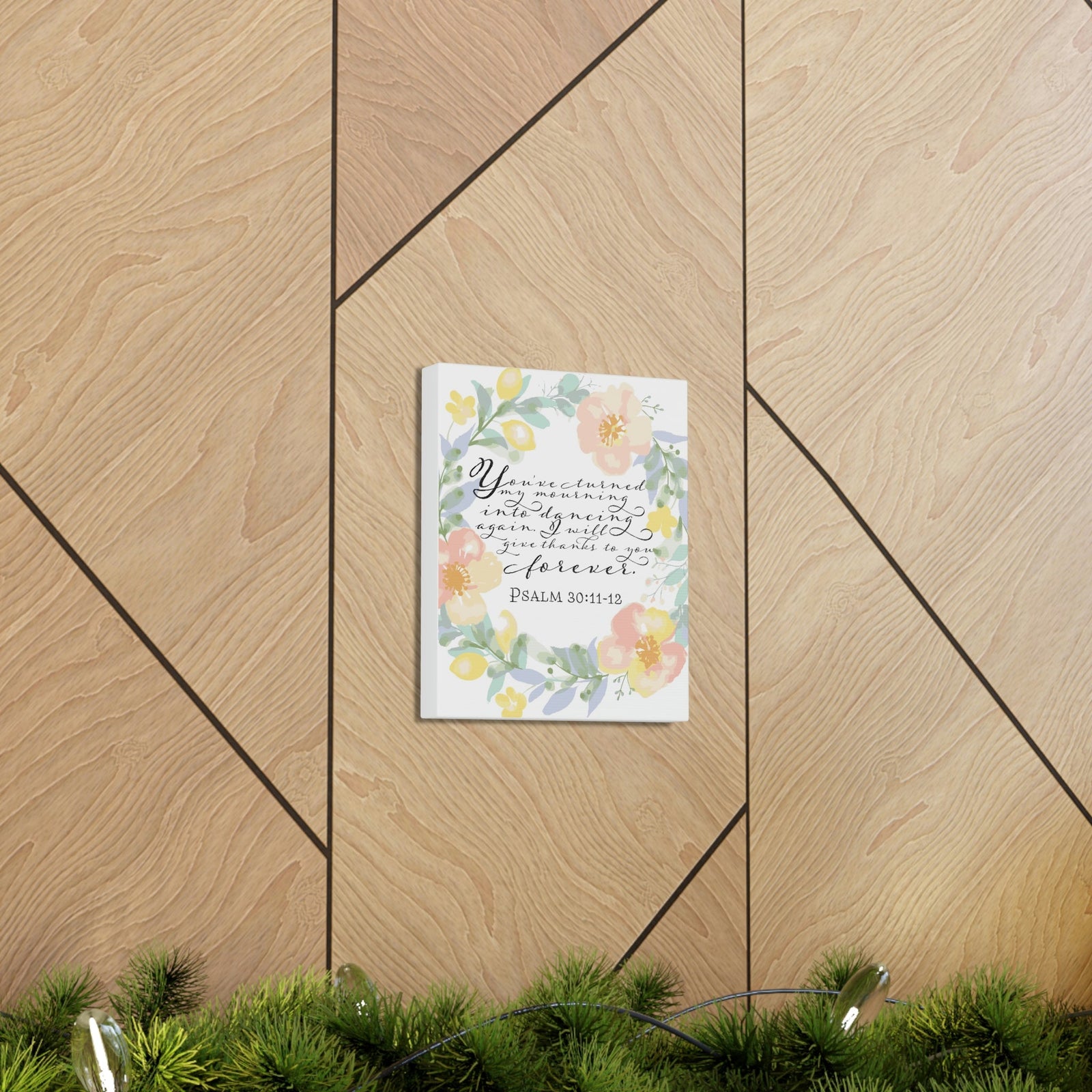 Scripture Walls I Will Give Thanks To You Forever Psalm 30:12 Bible Verse Canvas Christian Wall Art Ready To Hang Unframed-Express Your Love Gifts