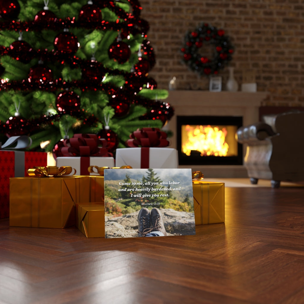 Scripture Walls I Will Give You Rest Matthew 11:28 Bible Verse Canvas Christian Wall Art Ready to Hang Unframed-Express Your Love Gifts