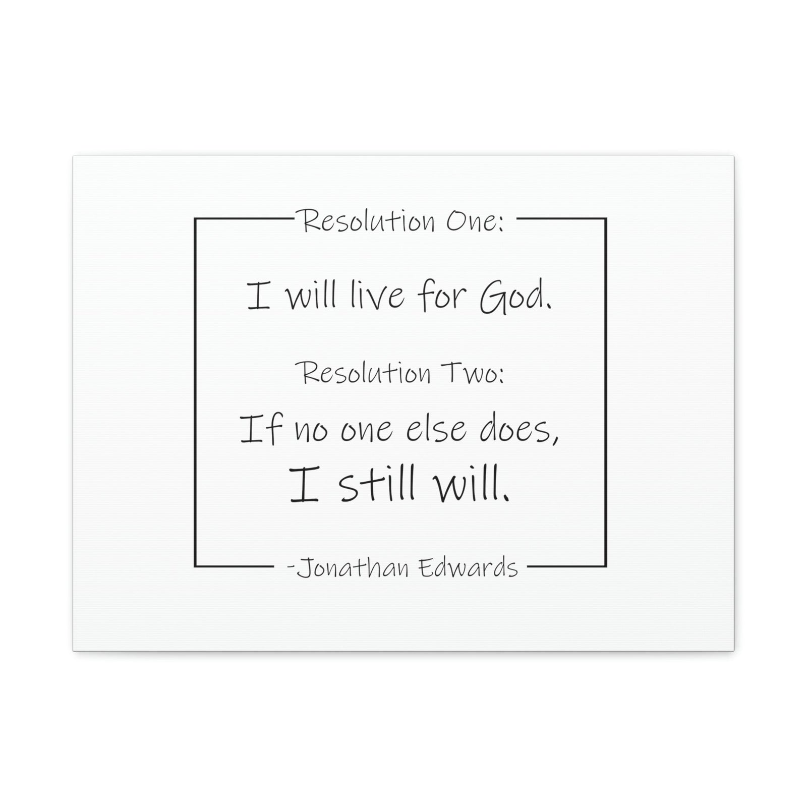 Scripture Walls I Will Live For God Isaiah 38:16 Jonathan Edwards Bible Canvas Christian Wall Art Ready to Hang Unframed-Express Your Love Gifts
