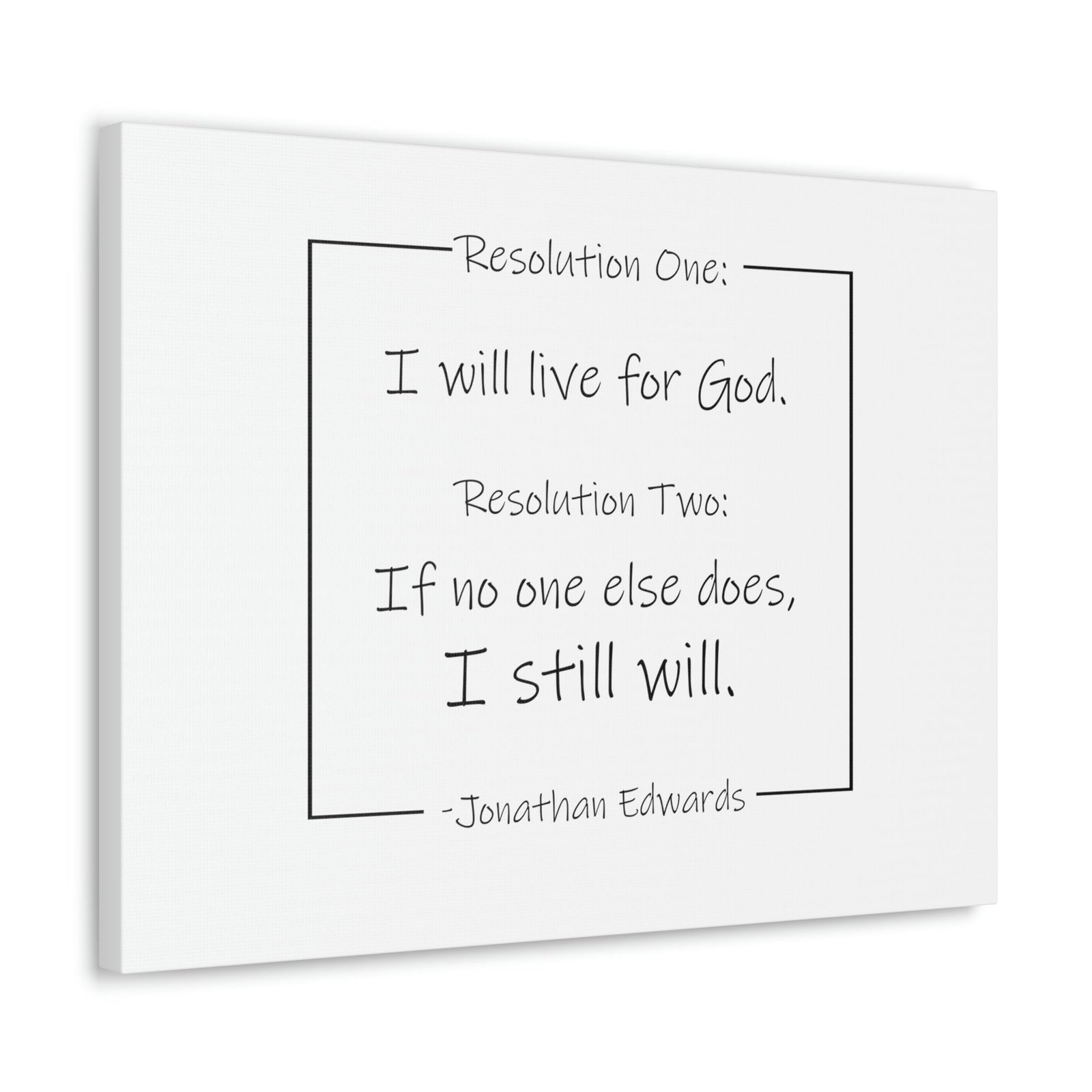 Scripture Walls I Will Live For God Isaiah 38:16 Jonathan Edwards Bible Canvas Christian Wall Art Ready to Hang Unframed-Express Your Love Gifts