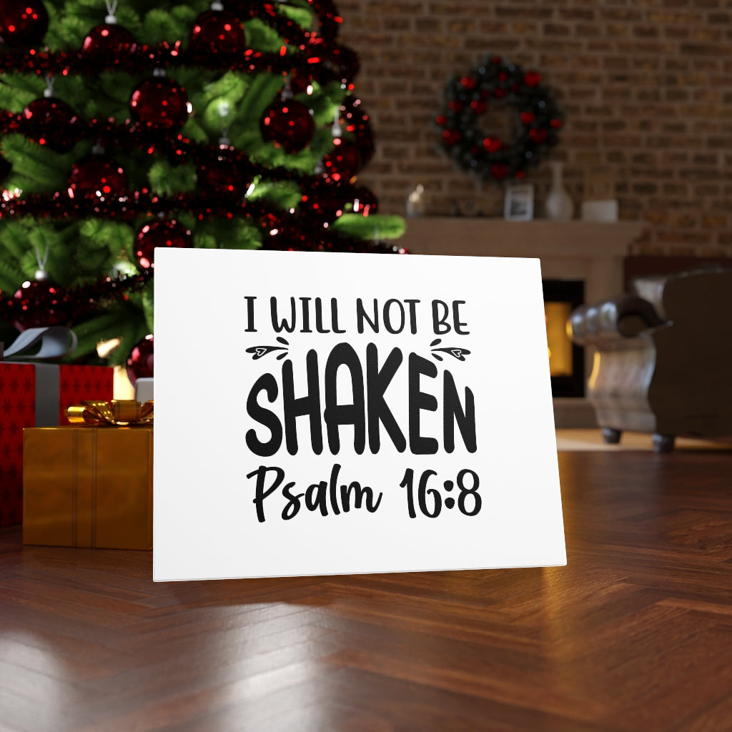 Scripture Walls I Will Not Be Shaken Psalm 16:8 Bible Verse Canvas Christian Wall Art Ready to Hang Unframed-Express Your Love Gifts