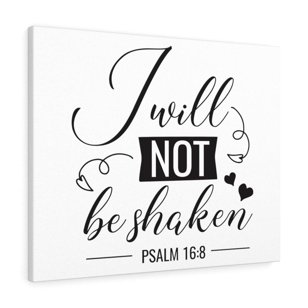 Scripture Walls I Will Not Psalm 16:8 Bible Verse Canvas Christian Wall Art Ready to Hang Unframed-Express Your Love Gifts