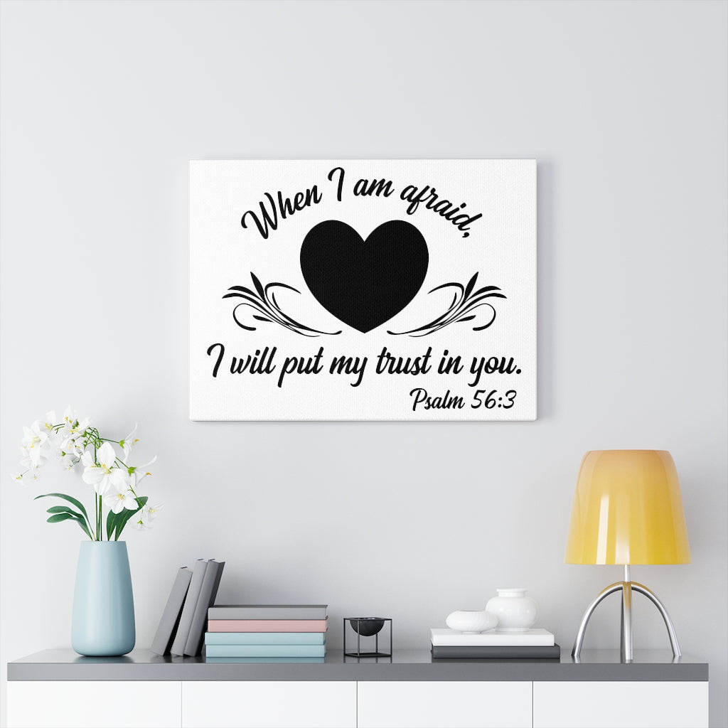 Scripture Walls I Will Put My Trust In You Psalm 56:3 Bible Verse Canvas Christian Wall Art Ready to Hang Unframed-Express Your Love Gifts