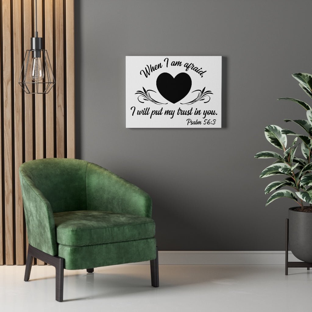 Scripture Walls I Will Put My Trust In You Psalm 56:3 Bible Verse Canvas Christian Wall Art Ready to Hang Unframed-Express Your Love Gifts