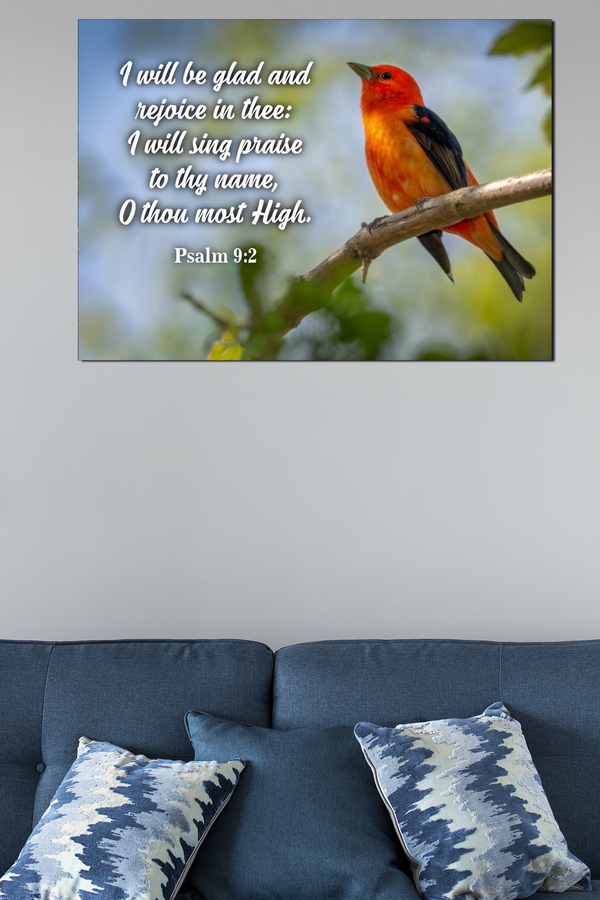 Scripture Walls I Will Sing Praise Psalm 9:2 Christian Home Decor Bible Art Unframed-Express Your Love Gifts