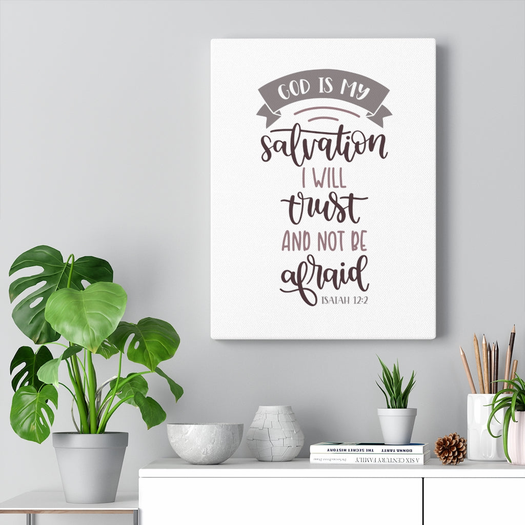 Scripture Walls I Will Trust Isaiah 12:2 Bible Verse Canvas Christian Wall Art Ready to Hang Unframed-Express Your Love Gifts