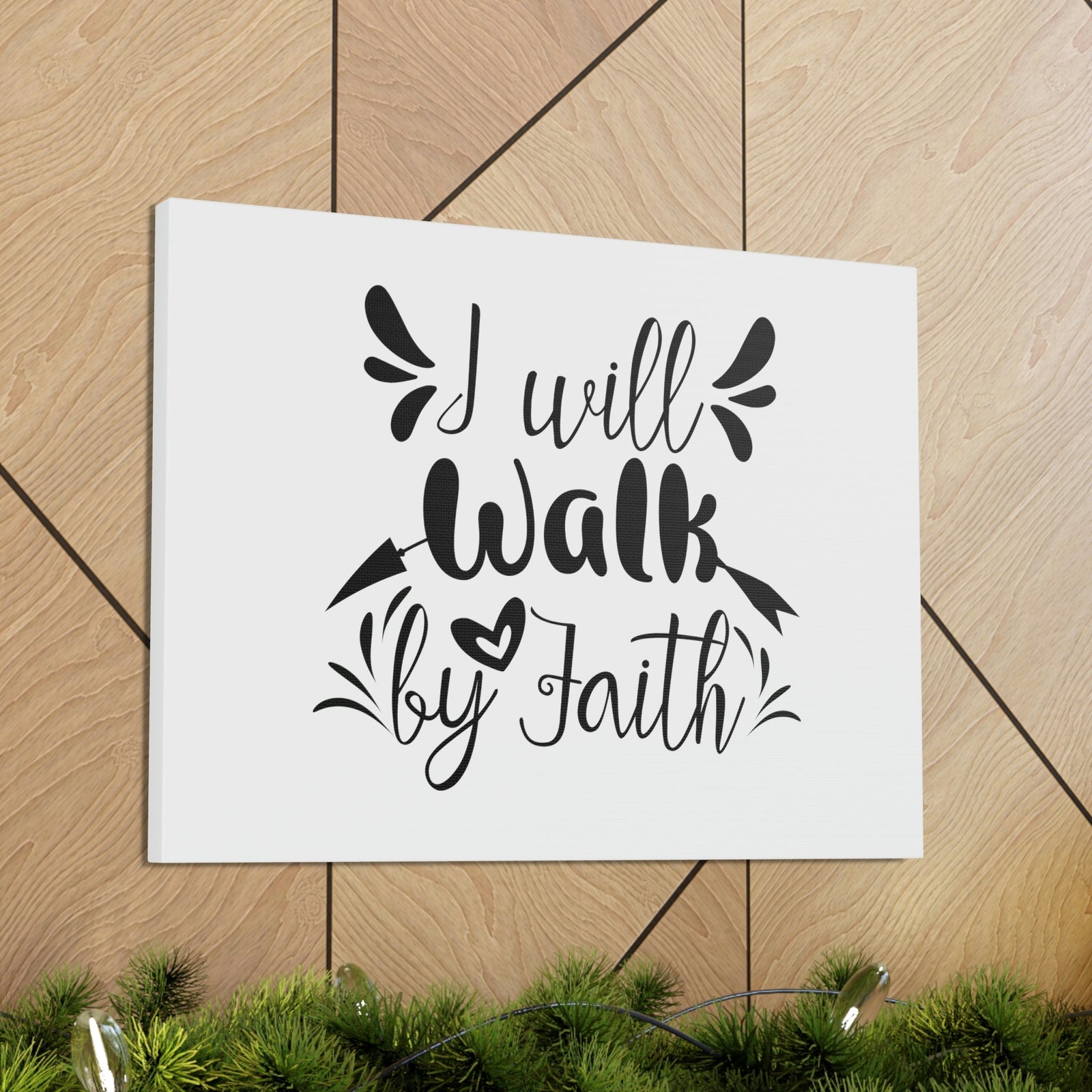 Scripture Walls I Will Walk 2 Corinthians 5:7 Arrow Christian Wall Art Bible Verse Print Ready to Hang Unframed-Express Your Love Gifts