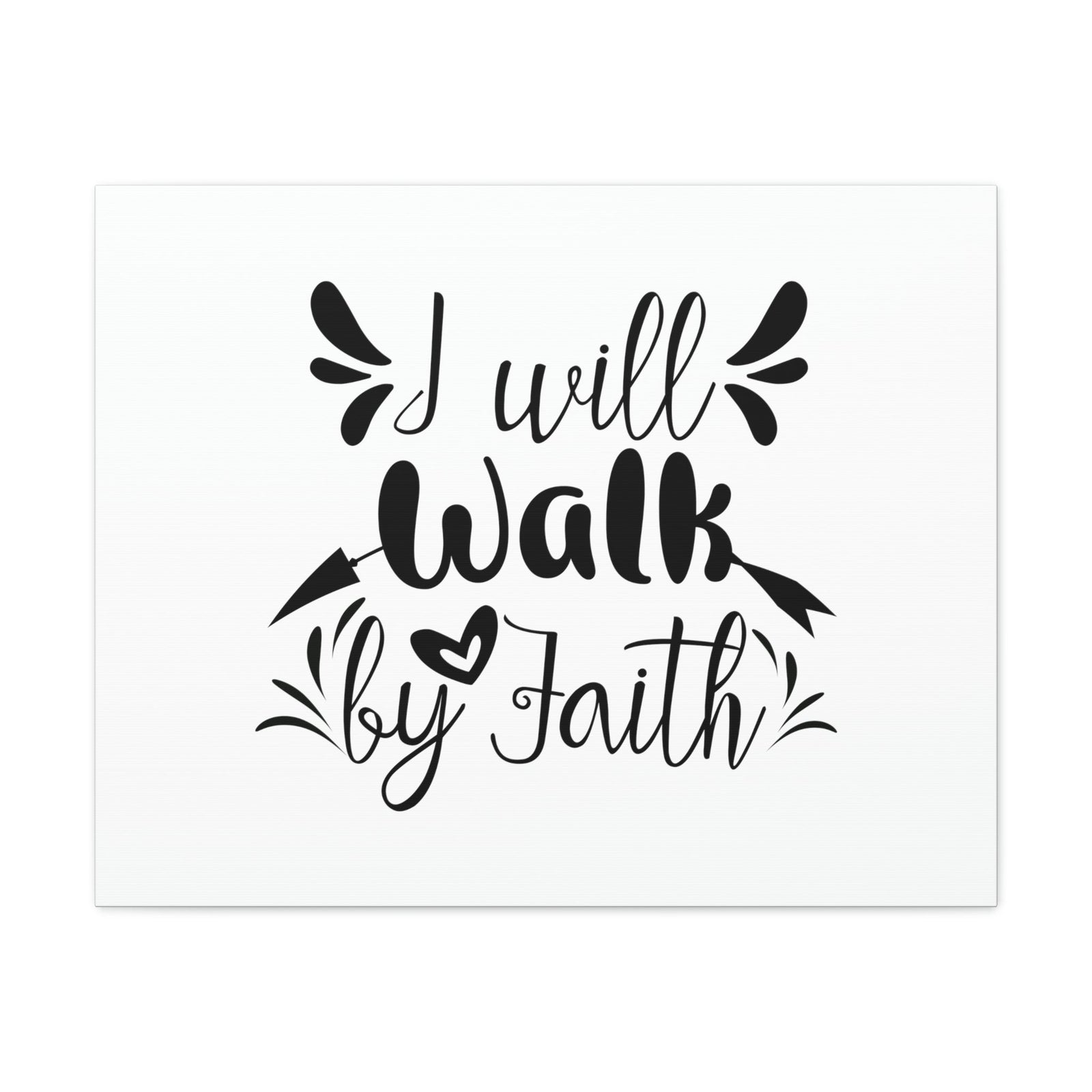 Scripture Walls I Will Walk 2 Corinthians 5:7 Arrow Christian Wall Art Bible Verse Print Ready to Hang Unframed-Express Your Love Gifts