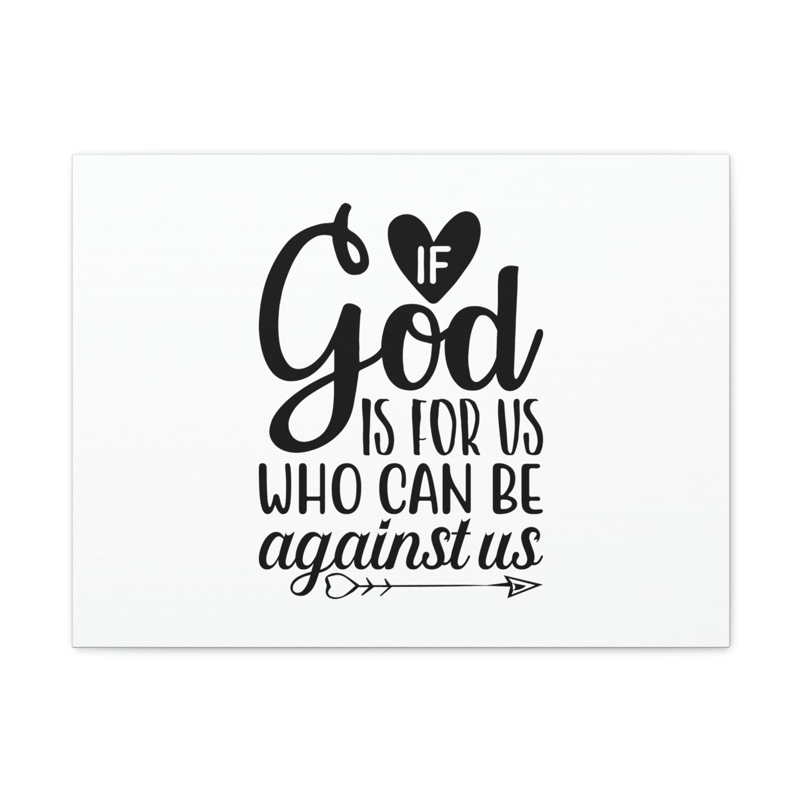 Scripture Walls If God Is For Us Romans 8:31 Arrow Heart Christian Wall Art Bible Verse Print Ready to Hang Unframed-Express Your Love Gifts