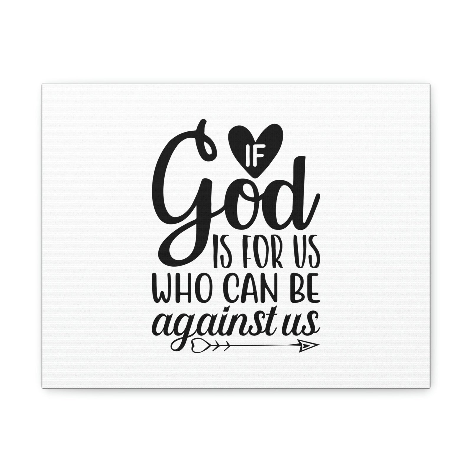 Scripture Walls If God Is For Us Romans 8:31 Arrow Heart Christian Wall Art Bible Verse Print Ready to Hang Unframed-Express Your Love Gifts