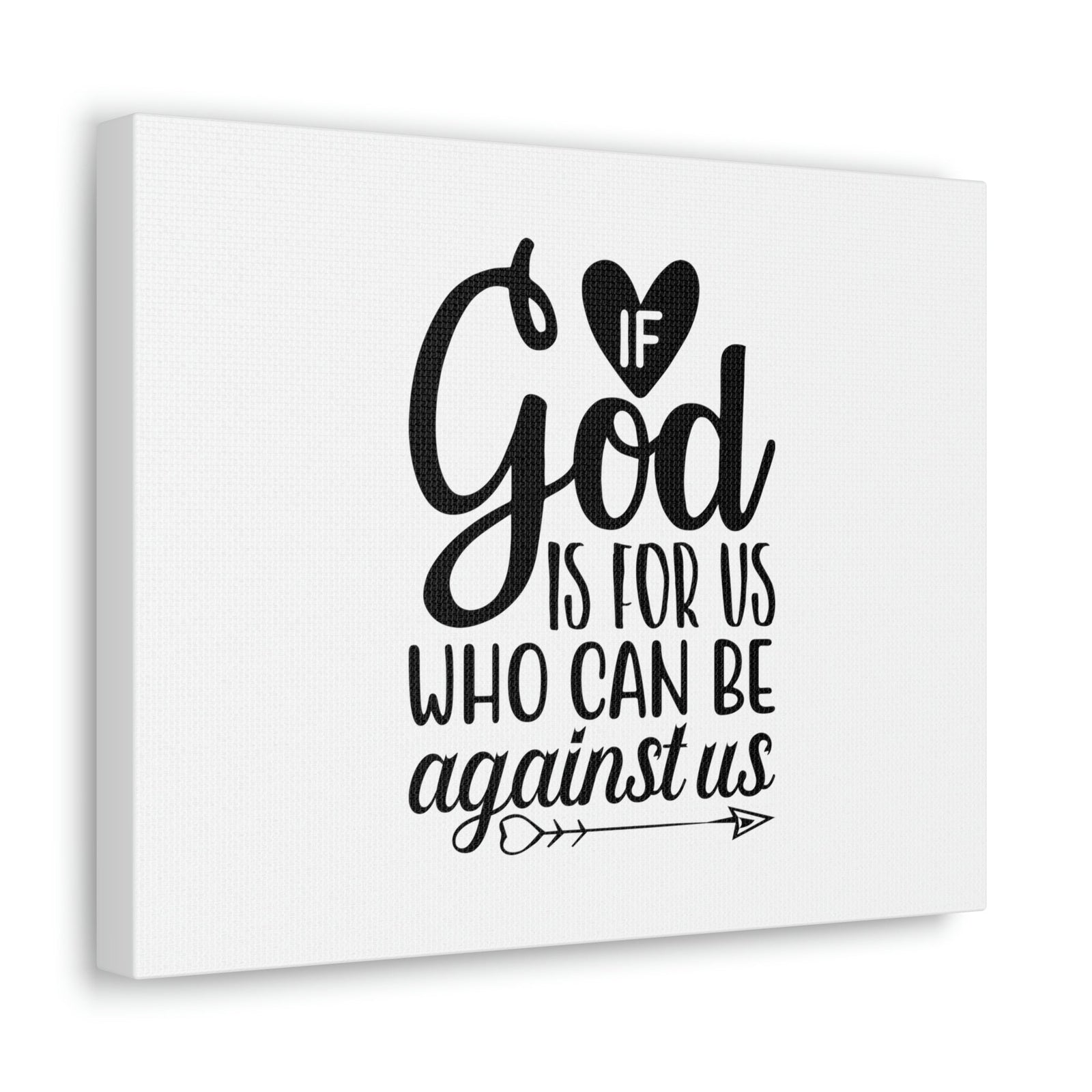 Scripture Walls If God Is For Us Romans 8:31 Arrow Heart Christian Wall Art Bible Verse Print Ready to Hang Unframed-Express Your Love Gifts