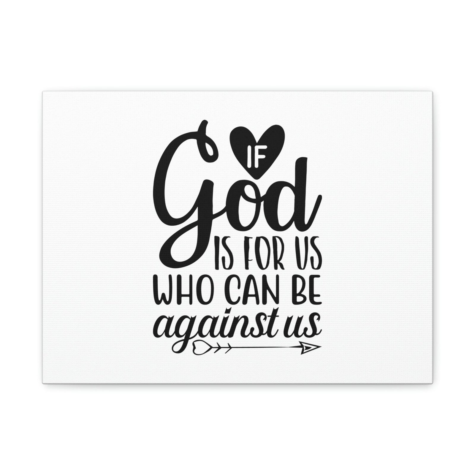 Scripture Walls If God Is For Us Romans 8:31 Arrow Heart Christian Wall Art Bible Verse Print Ready to Hang Unframed-Express Your Love Gifts