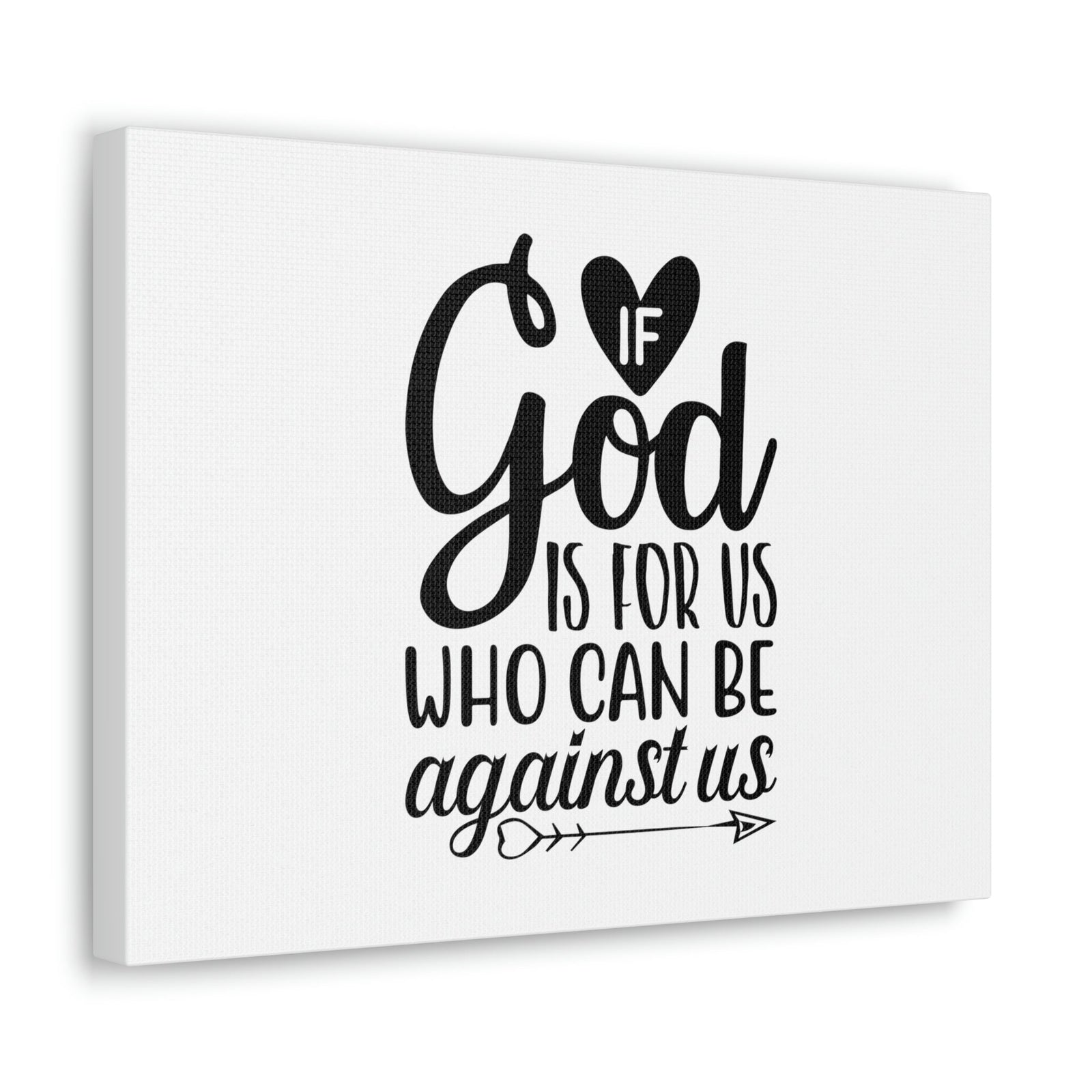 Scripture Walls If God Is For Us Romans 8:31 Arrow Heart Christian Wall Art Bible Verse Print Ready to Hang Unframed-Express Your Love Gifts