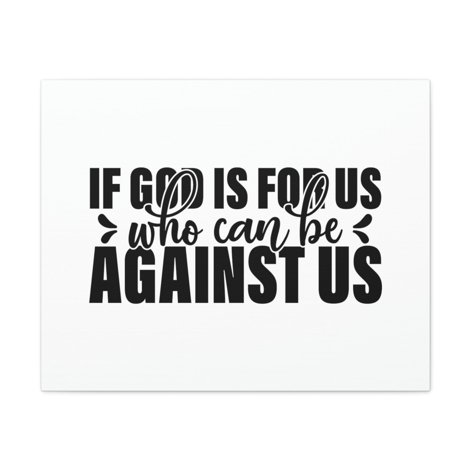Scripture Walls If God Is For Us Romans 8:31 White Christian Wall Art Bible Verse Print Ready to Hang Unframed-Express Your Love Gifts