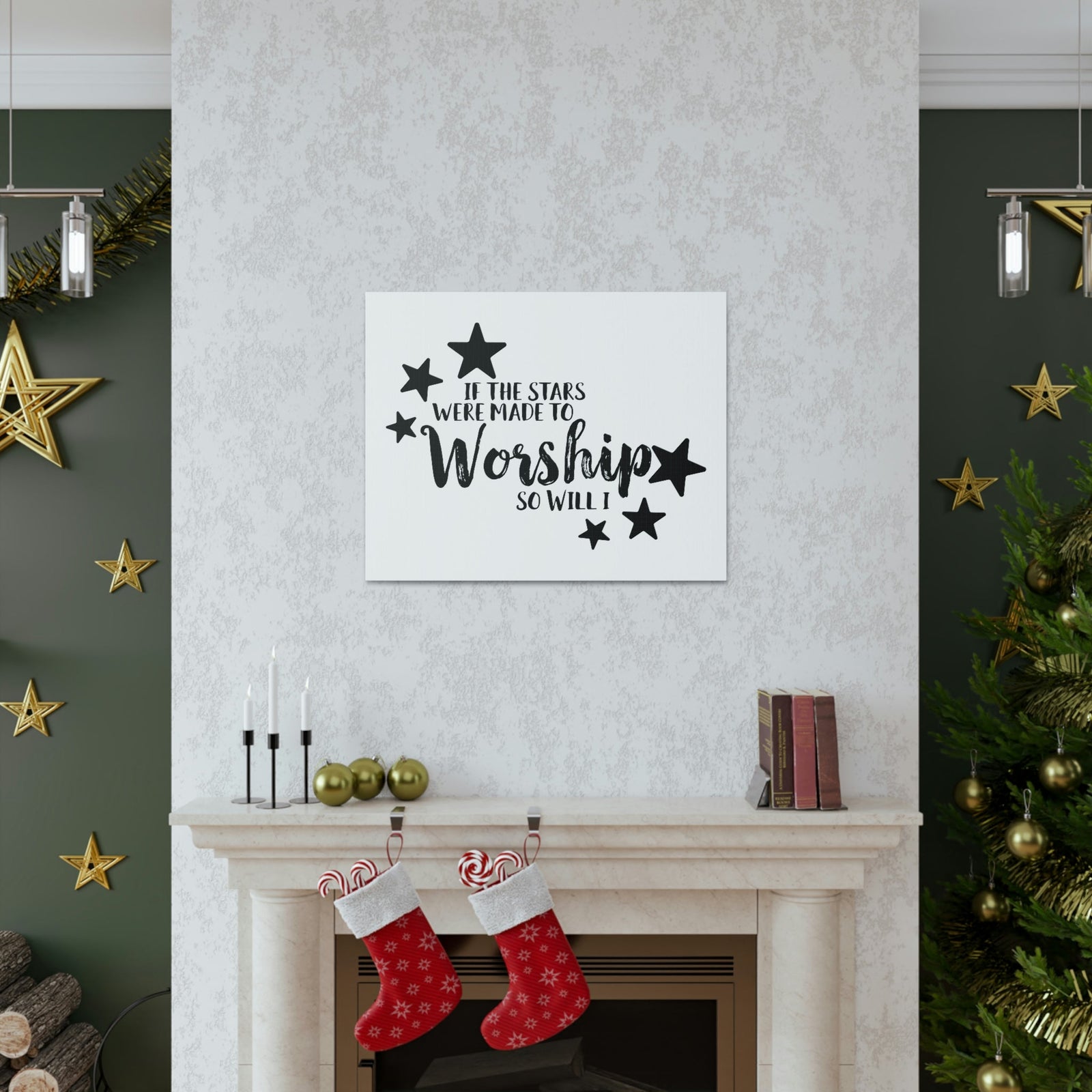 Scripture Walls If The Stars Were Made To Worship So Will I Psalms 148:3-6 Christian Wall Art Print Ready to Hang Unframed-Express Your Love Gifts