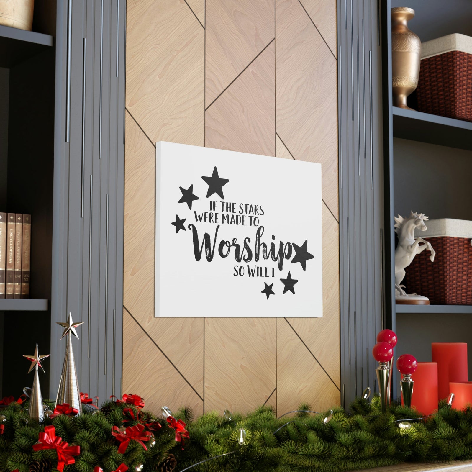 Scripture Walls If The Stars Were Made To Worship So Will I Psalms 148:3-6 Christian Wall Art Print Ready to Hang Unframed-Express Your Love Gifts