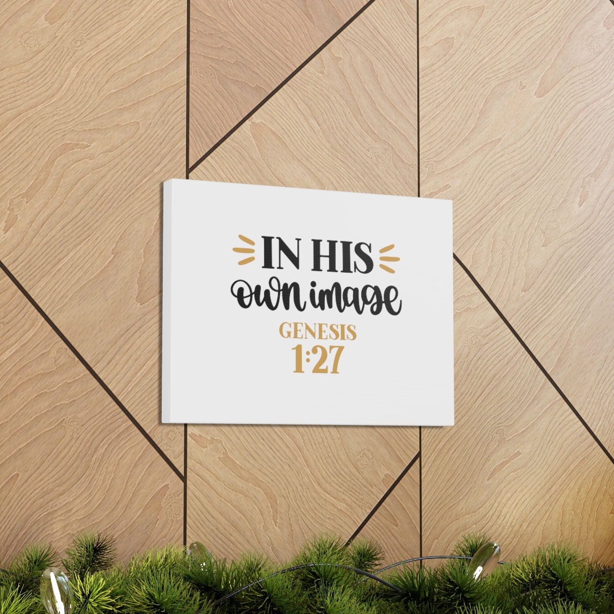 Scripture Walls Image Genesis 1:27 Bible Verse Canvas Christian Wall Art Ready to Hang Unframed-Express Your Love Gifts