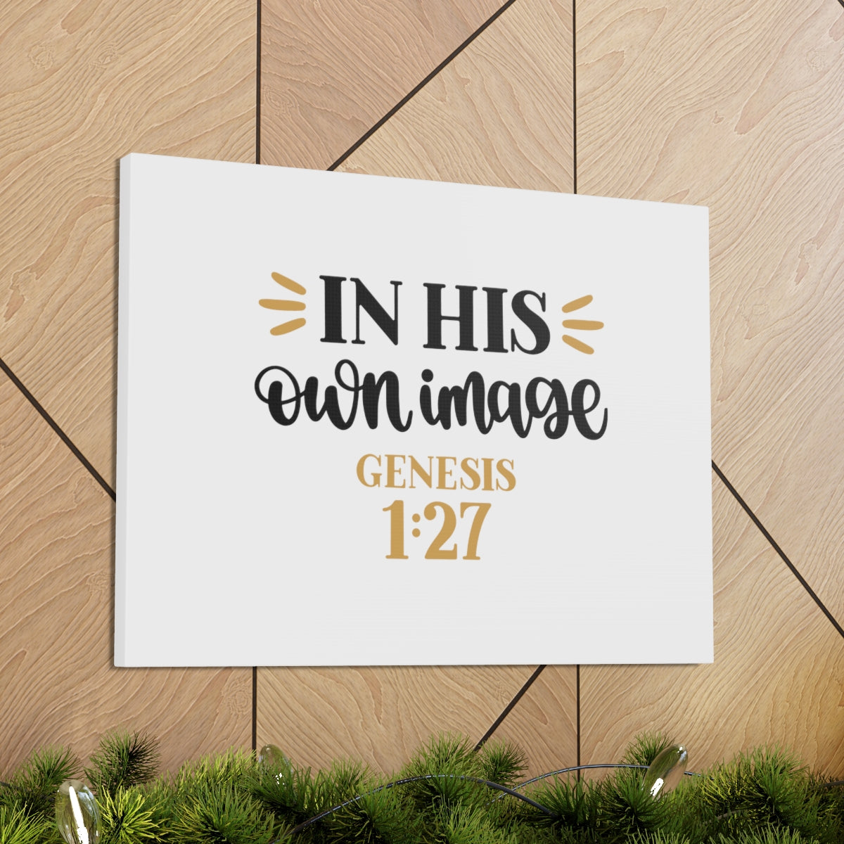 Scripture Walls Image Genesis 1:27 Bible Verse Canvas Christian Wall Art Ready to Hang Unframed-Express Your Love Gifts