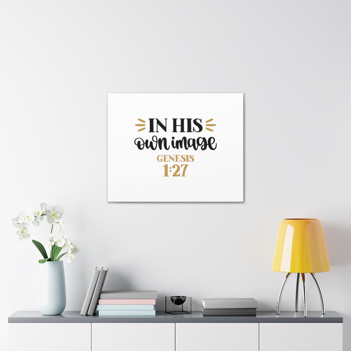 Scripture Walls Image Genesis 1:27 Bible Verse Canvas Christian Wall Art Ready to Hang Unframed-Express Your Love Gifts